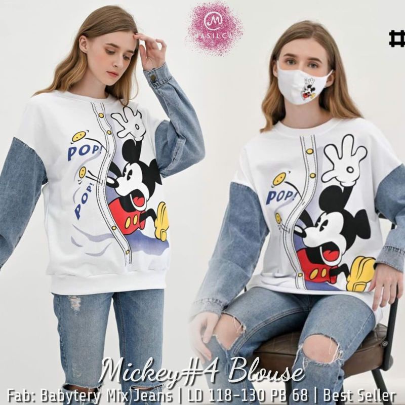 Blouse Wanita Terbaru Kekinian / Mickey #4 Top Blouse By Masilca / Baju Atasan Wanita Keren Murah