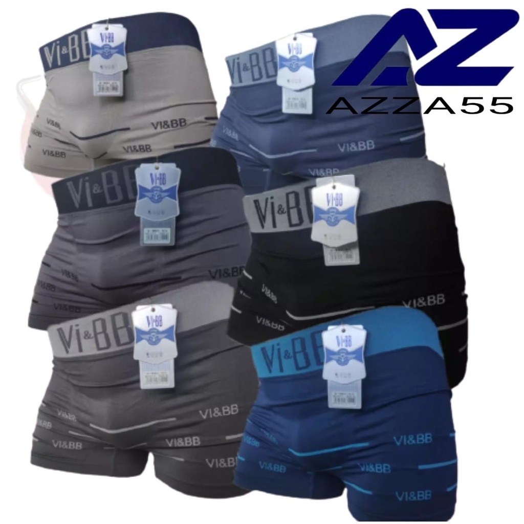 6 pcs celana dalam pria model Boxer seamless import merk vi &amp; BB