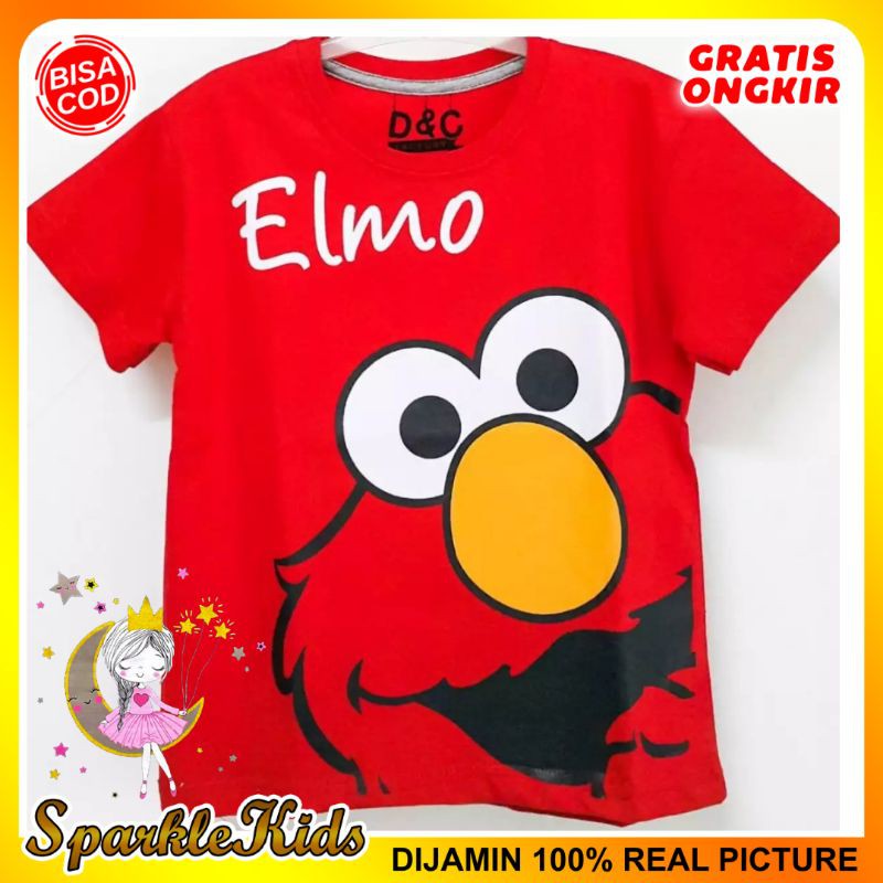 SparkleKids Baju Anak / Kaos Anak Laki-Laki Motif Elm Red 1-10 Tahun