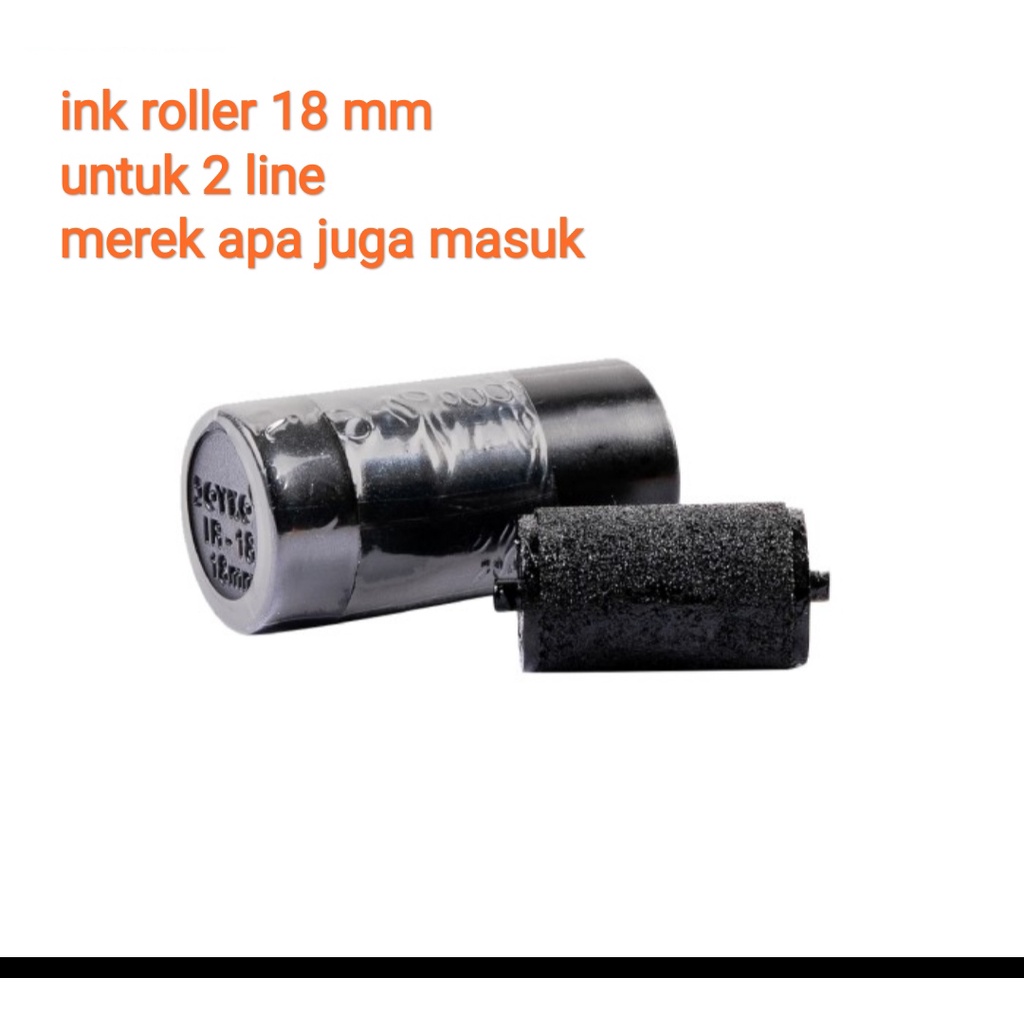 

ink roller labeller 18 mm 2 line black