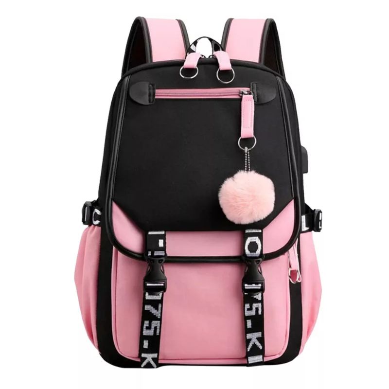 Qisswa_Backpack Korea Multifungsi LEISURE Tas Seklah Anak Permpuan Kanvas BACK TO SCHOOL Wanita Cewek Terlaris Ransel KOREAN STYLE Backpack Sekolah