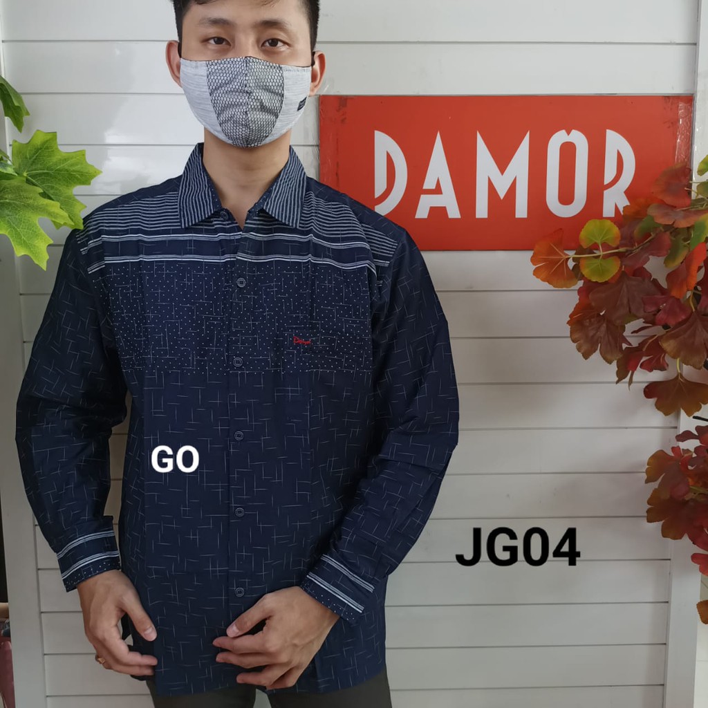 gof JLB DAMOR(CRESSIDA) KEMEJA Cowok Pakaian Pria Kemeja Slimfit Lengan Panjang