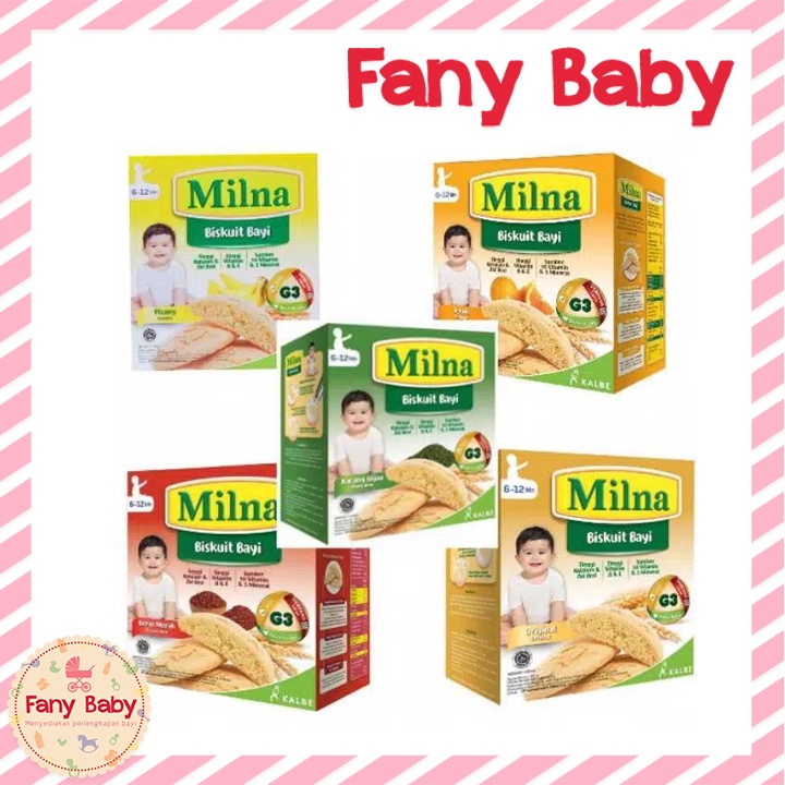 MILNA BISKUIT BAYI 6-12BLN [ BERAS MERAH ]