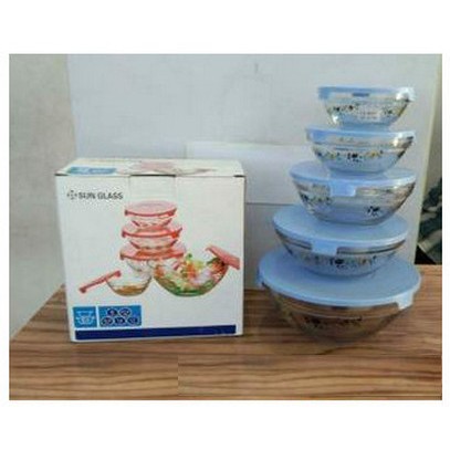Mangkok Mangkuk Kimglass/HC Isi 5 Set Kimglass Bowl Random