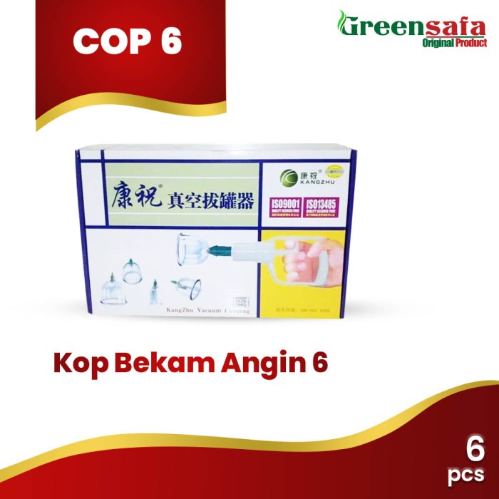 Alat Terapi Kop Bekam Alat Terapi Kangzhu Isi 6 Cop / Kop(X1Z8) Alat Pijit Badan Alat Pijat Wajah Al