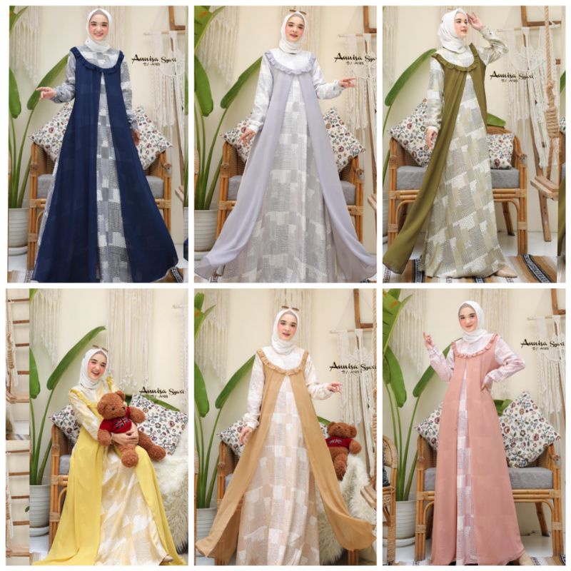 dress kodorak mix babydoll ORI Annisa Syari by Asm