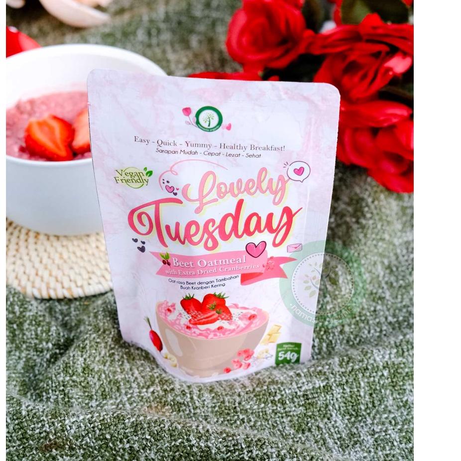 

CSLl2L6--LOVELY TUESDAY - BEET OATMEAL WITH EXTRA DRIED CRANBERRIES 54GR