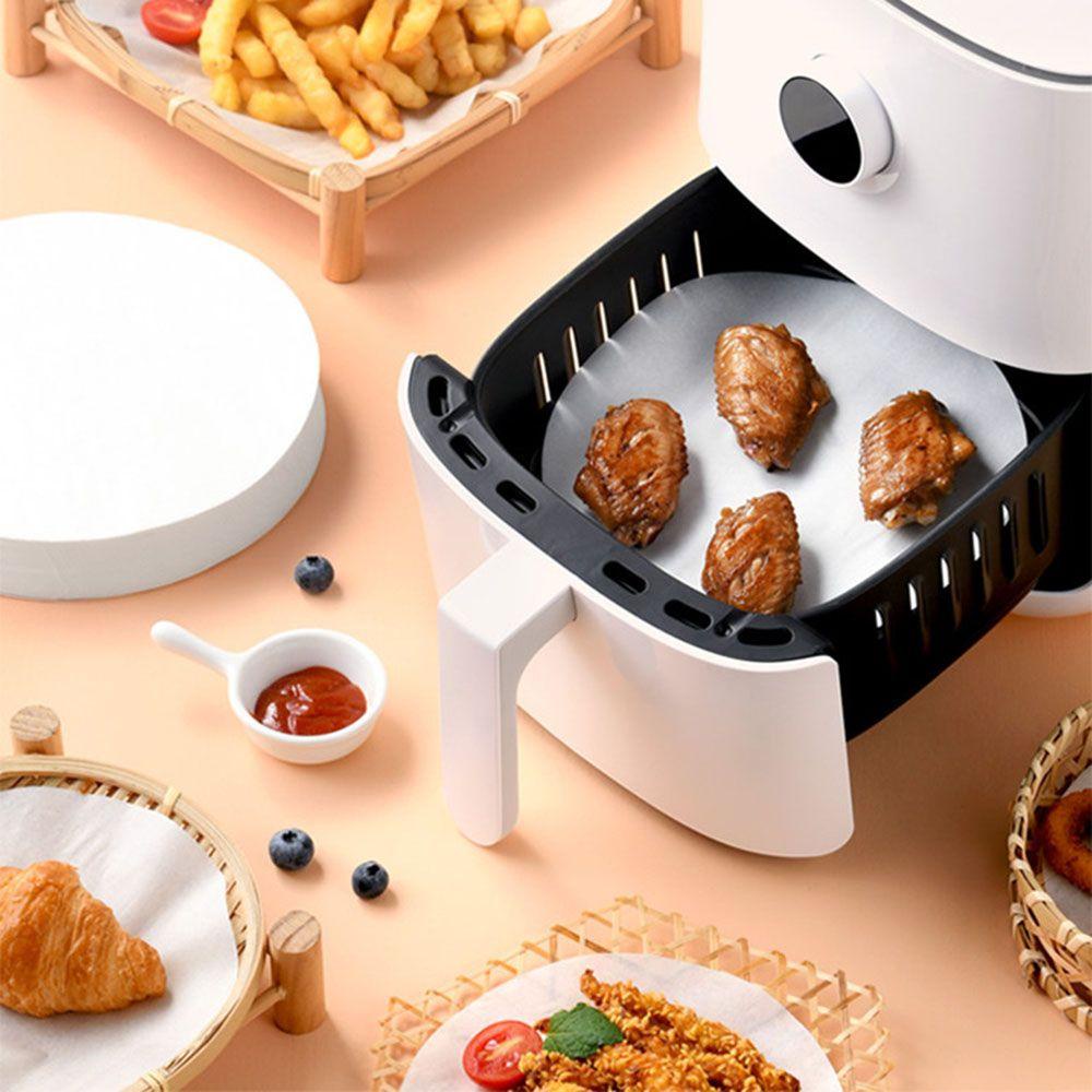 Solighter 100Pcs/Bag Air Fryer Liners Bakeware Baking &amp; Pastry Tools Cookies Alas Kukus Anti Lengket