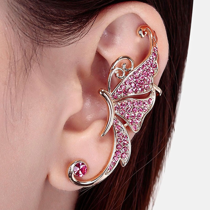 Siy Anting Wanita Untuk Berlian Imitasi Anting Tanpa Tindik Elf Ear Manset Telinga Klip Tanpa Lubang Aesthetic Pernikahan E