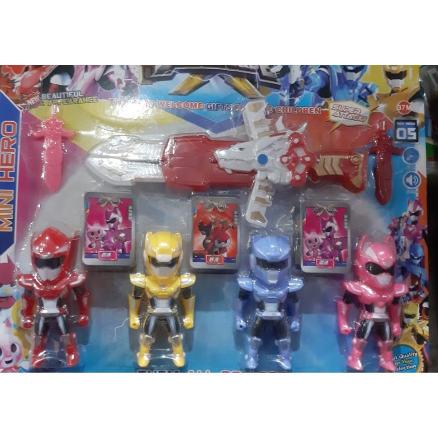 mainan power ranger mini set