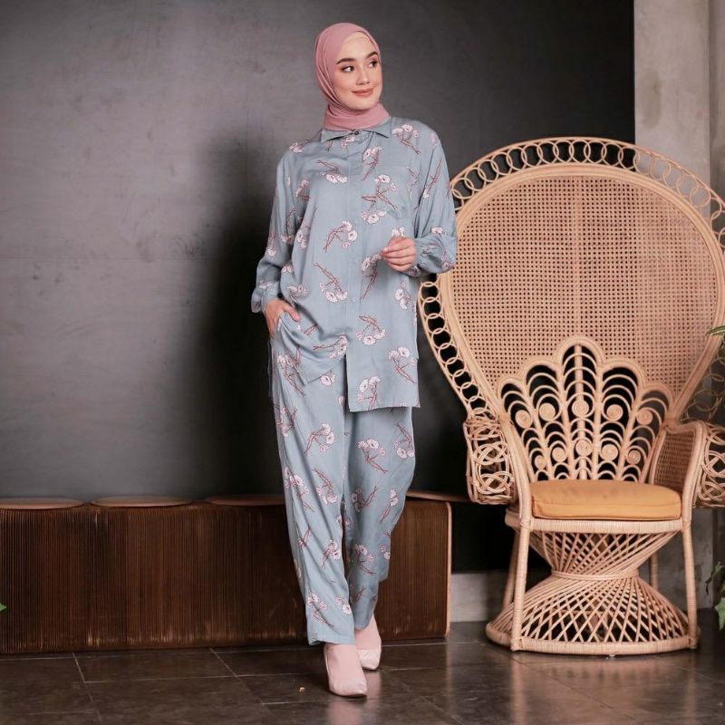 ONE SET JUMBO Pajamas LD 120 Rayon Viscose Sleepwear Daily Set-Khai 17