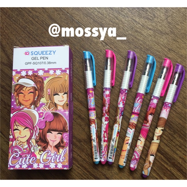 

MOSSYA Pulpen gel cutegirl / pulpen unik / pulpen karakter