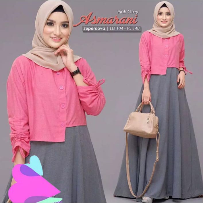 Ns FC Najibah Gamis Syar'i asdf ALFAZZA/ASMARANI DRESS RANDOM/ BUSUI/ GAMIS MUSLIM MURAH/ SUPERNOVA/LD 104