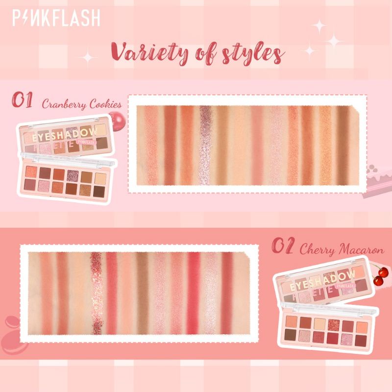 Pinkflash Pro Touch Eyeshadow Palette | Pink Dessert 12 Shades Eyeshadow Palette