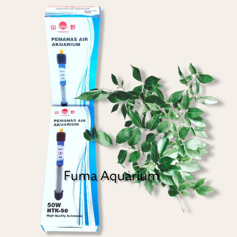 YAMANO Heater 50 watt penghangat pemanas Air Aquarium HTK-50watt otomatis