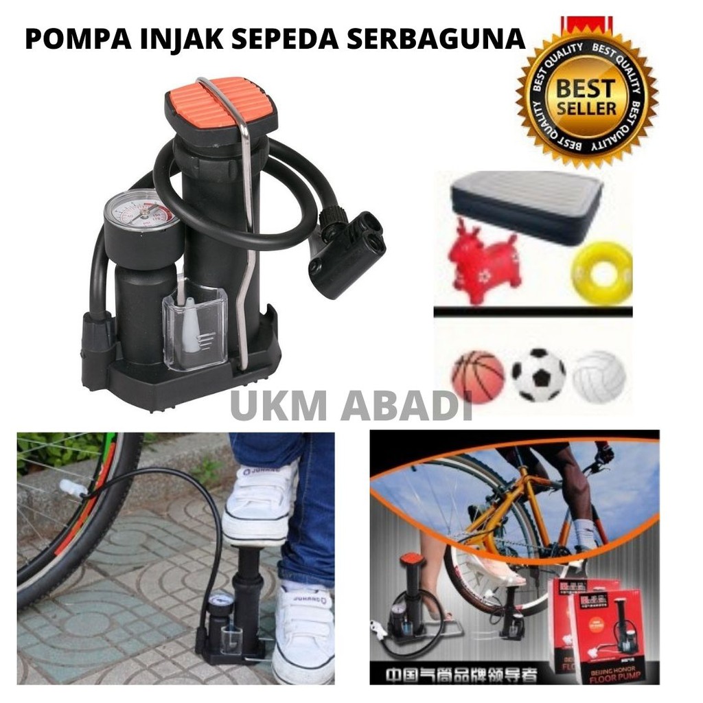 Pompa Angin Injak Sepeda Serbaguna High Pressure Portabel 111116