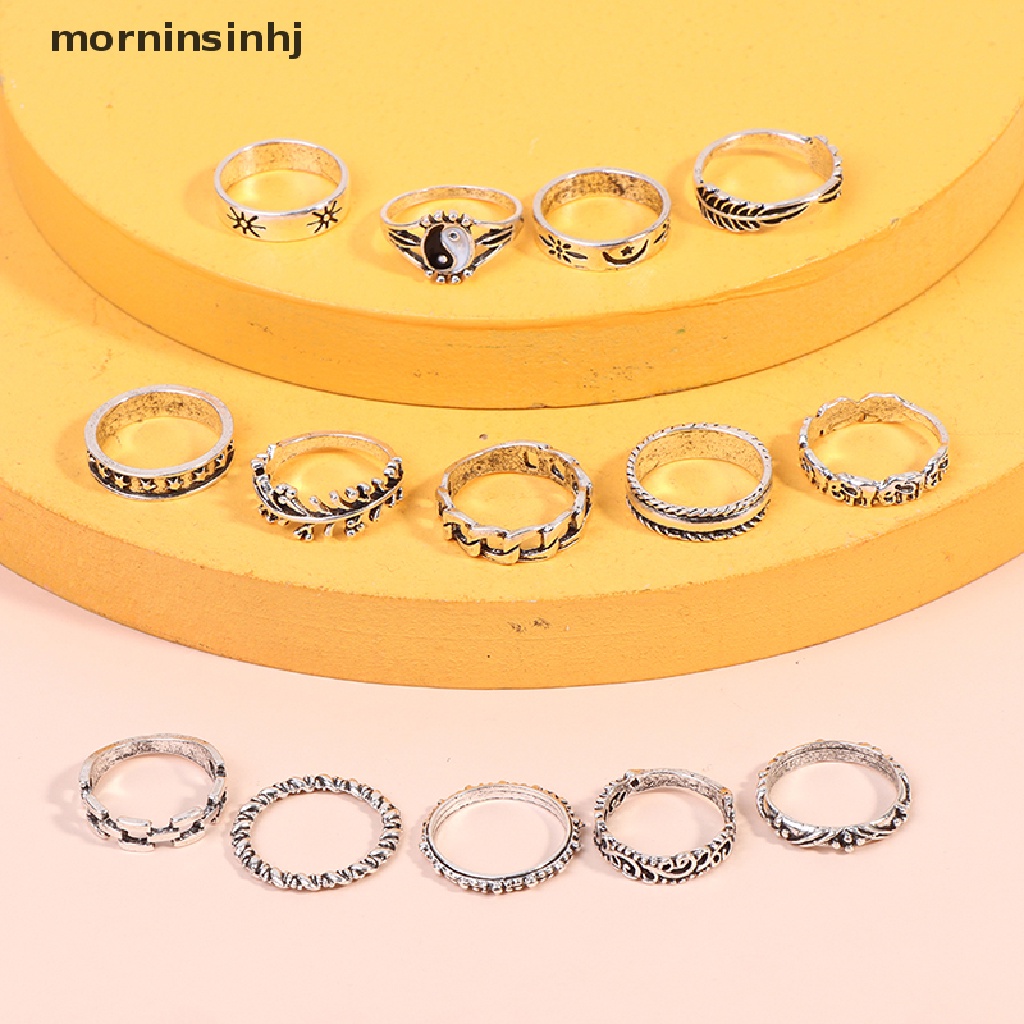 Mornin 14pcsset Cincin Aneka Desain Gaya Gothic Untuk Wanita