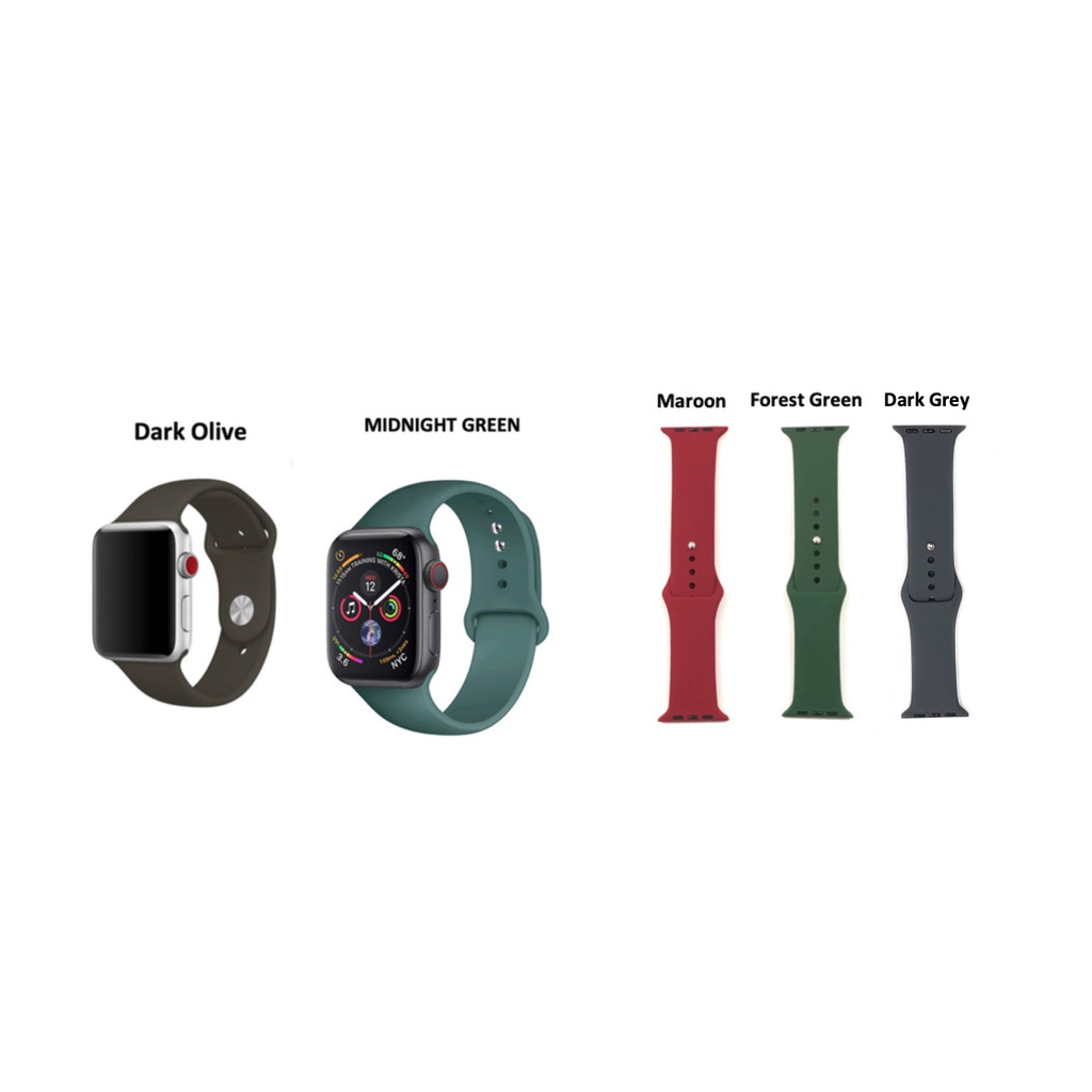 Apple Watch iWatch 42MM / 44MM / 45MM / 49MM UTRA rubber Sport Strap Band Premium series 1- 8  /  SE