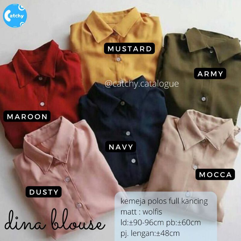 DINA BLOUSE BY CATCHY (BLOUSE MUSLIMAH) Blouse wanita rekomended