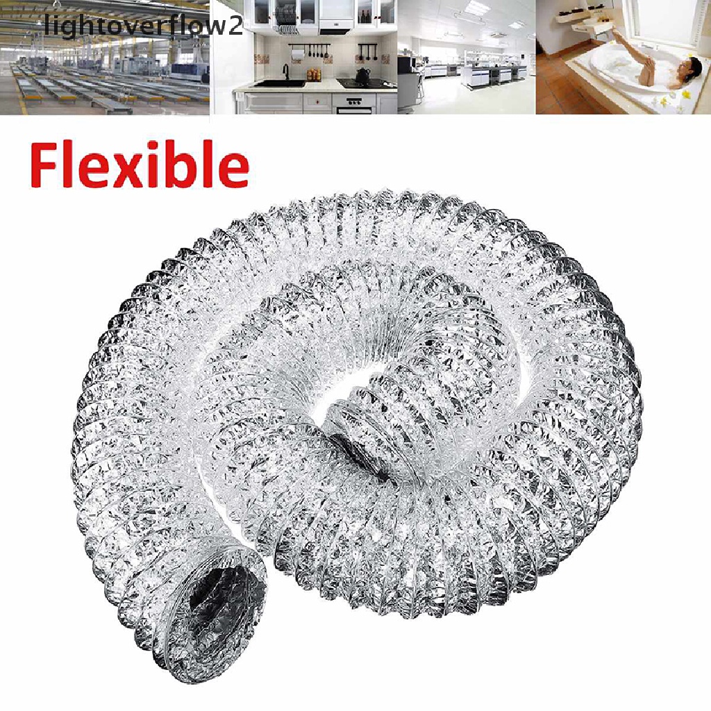 [lightoverflow2] 3.1Inch Flex Air Aluminum Foil Ducting Dryer Vent Hose For Ventilation 1.5M [ID]