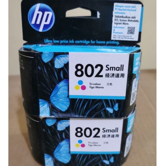 EXPIRED CARTRIDGE HP 802 COLOR ORI TINTA INK HP 802CL DESKJET 1000 1050