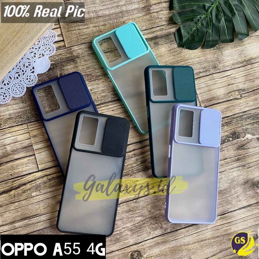 OPPO A78 A36 / A76 / A96 2022 / OPPO A55 4G Reno 7 5G / Reno 7 4G / Reno 7Z 7 Z / RENO 8 4G / RENO 8Z 5G Slide Case Protection Camera Matte Candy Kamera Sliding Casing Pelindung Kamera Sleding Slim Fuze Macaron