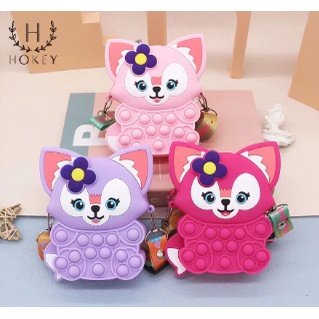 tas pop it selempang anak karakter binatang lucu