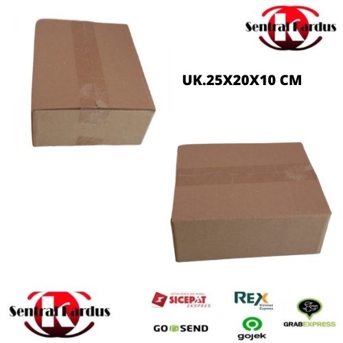 

(ISI 10 PCS )kardus kotak uk 25x20x10cm single wall box polos solusi packing serbaguna/kardus polos | kardus jadi | online shop