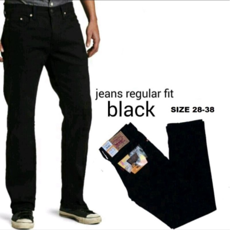 CELANA JEANS LEVIS PRIA PREMIUM ( TIDAK LUNTUR) JEAN LEVIS HITAM PREMIUM
