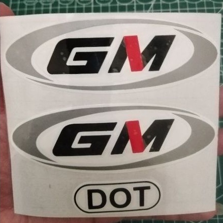 stiker logo helm gm 1set + dot