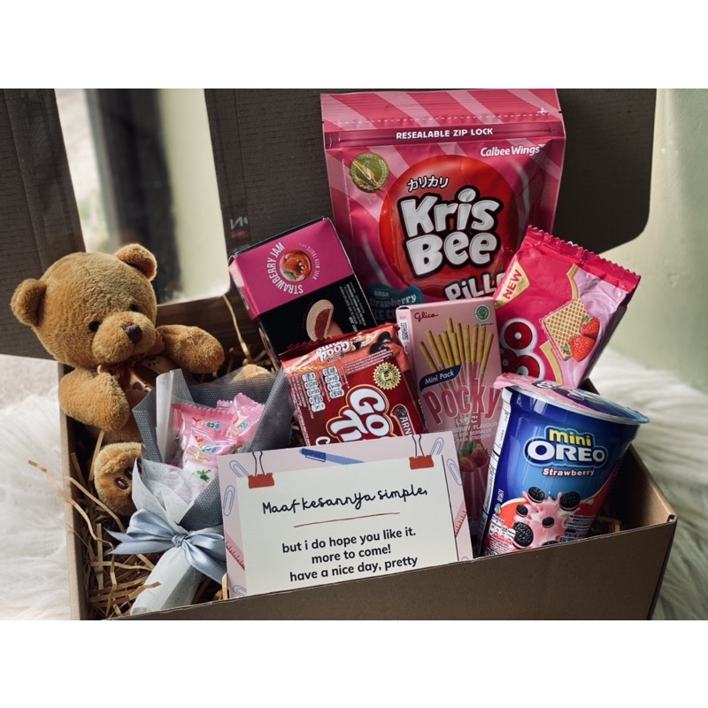 

HAMPERS SNACK REQUEST WARNA | HADIAH WISUDA | TEDDY BEAR + SNACK