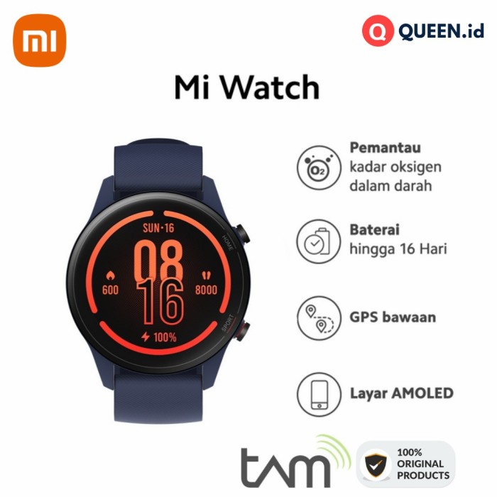 HANDPHONE & TABLET WEARABLE DEVICES XIAOMI MI WATCH SMARTWATCH AMOLED GPS SP02 - SMART WATCH SPORT M