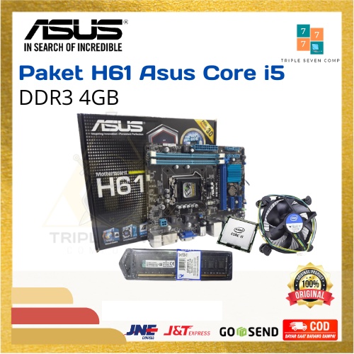 Paket H61 Asus Core i5 + Ram 4/8Gb