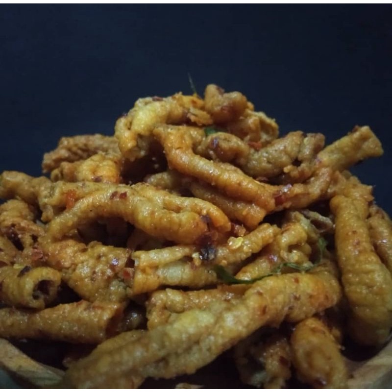 KERIPIK USUS CRISPY  KRIUK CIKRUH ORIGINAL  &amp;  GURIH JAJANAN CEMILAN KERUPUK KRISPI RENYAH