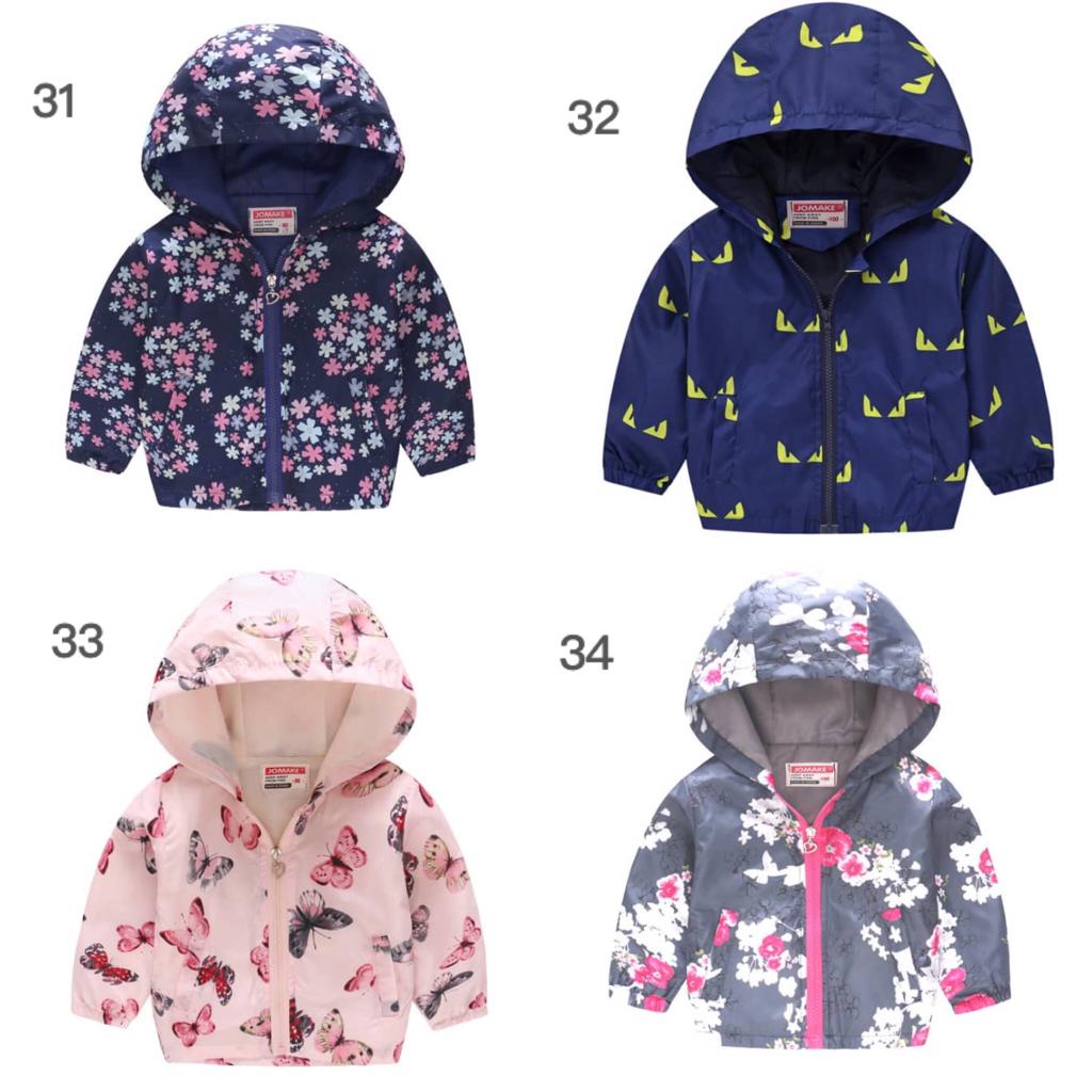 LID9050 No 31-39 Jaket Fashion Bayi/ Balita Parasut Anti Air ada topi/ hoodie