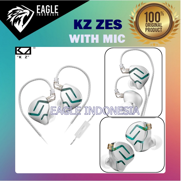 KZ ZES Electrostatic and Dynamic Hybrid technology earphones WITH MIC