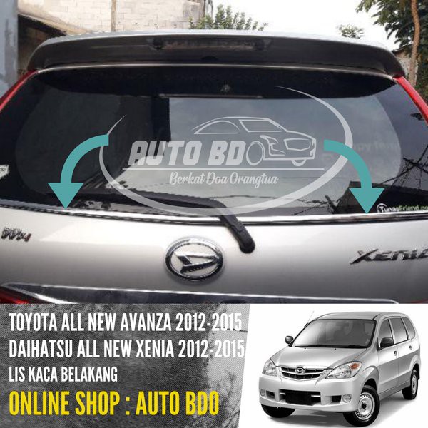 New -  Lis List Kaca Belakang All New Avanza & All New Xenia Chrome Berkualitas