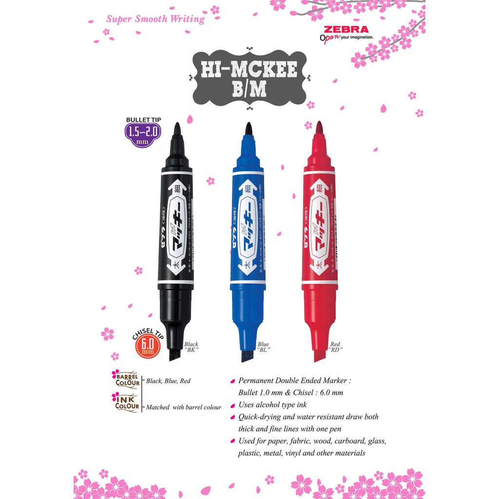 

Zebra Hi-MCKIE / Permanen Marker
