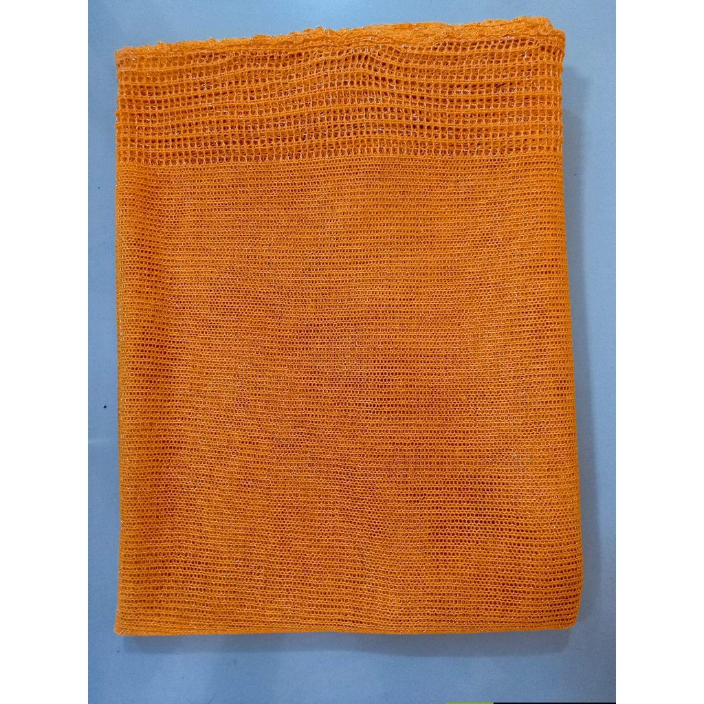 PASHMINA RAJUT GLITTER / TILE PESTA / PASHMINA RAJUT / PASHMINA / HIJAB RIAS PENGANTIN-KUNING MANGGA