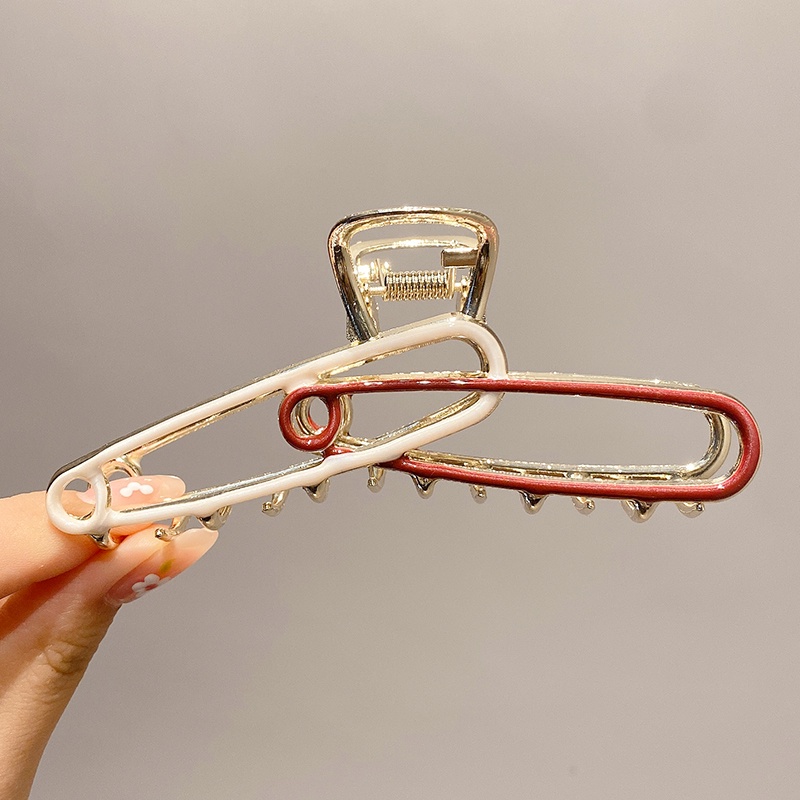 2022 Jepit Rambut Model Ikan Hiu Bahan Metal Gaya Korea Untuk Wanita