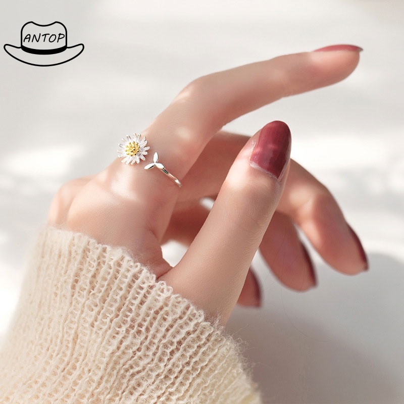 Korean Cincin Daisy Bunga Untuk Wanita Fashion Aksesoris ANTOP