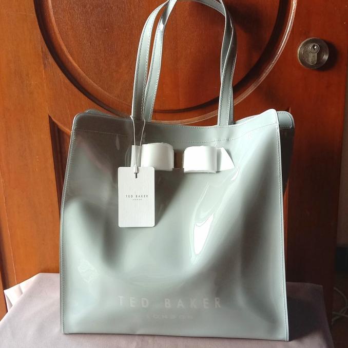 Tas Wanita Ted Baker Almacon Icon Tote Bag Large Grey BNWT from UK barang tersedia