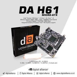 MOTHERBOARD DA DIGITAL ALLIANCE H61 LGA 1155