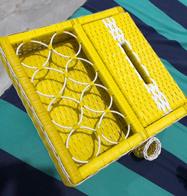 Rotan Sintetis 1 Set Wadah Aqua Dan Tisu