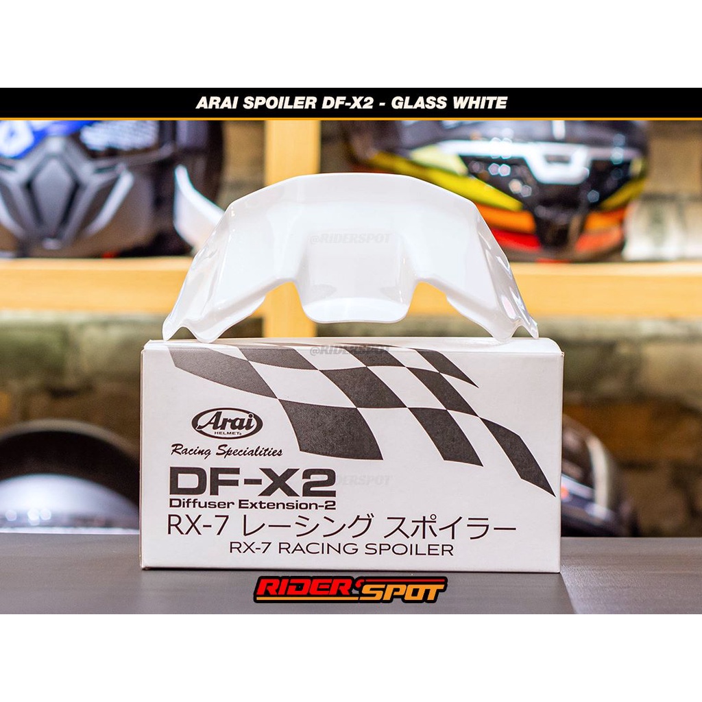 Aksesori Spoiler Helm Arai RX-7X | Arai Helmet White Wing
