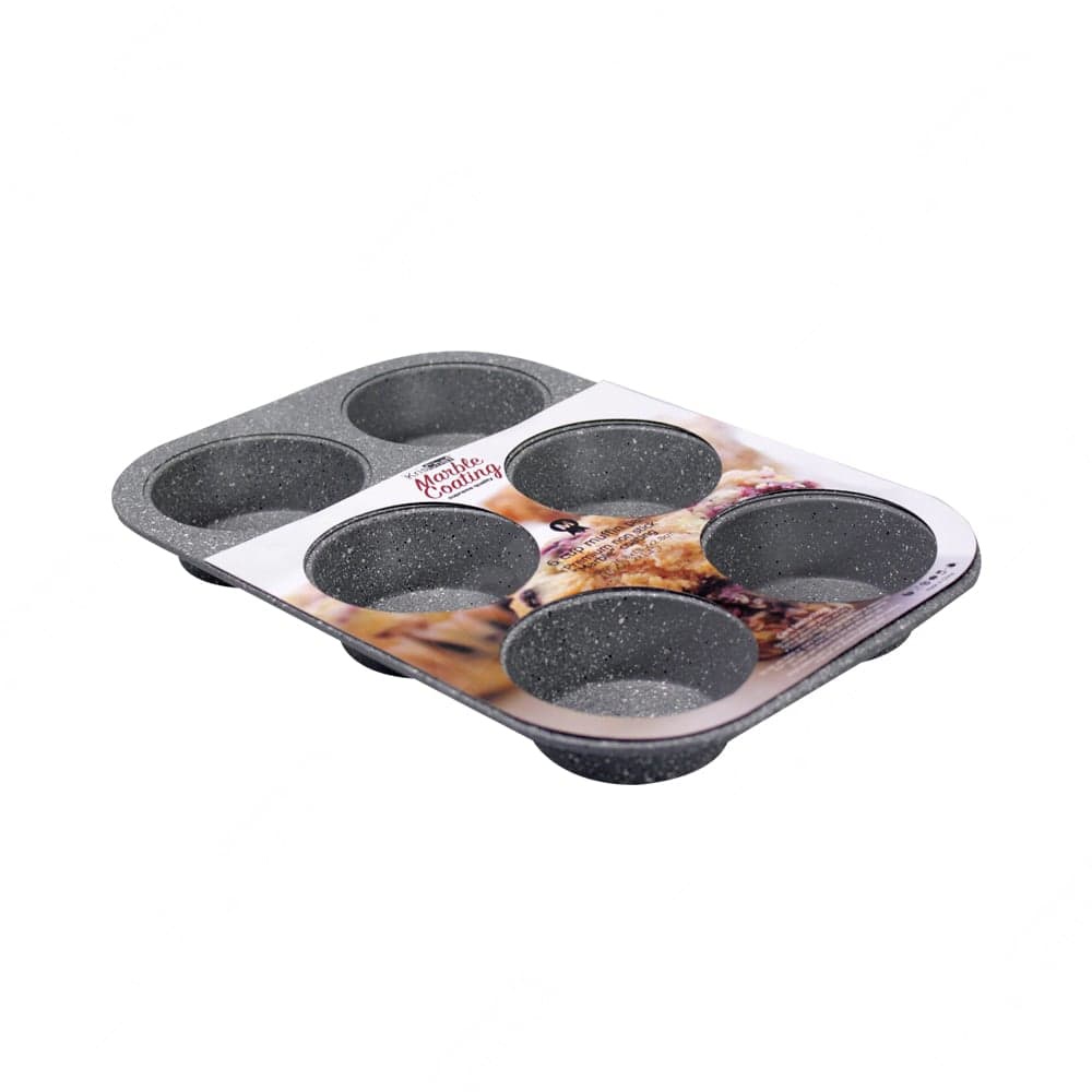 ACE Krischef Loyang Kue Muffin Marble Coating 6 Cup