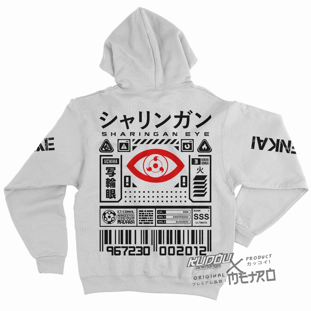 Hoodie Kekkai Genkai Sharingan Naruto Anime Manga