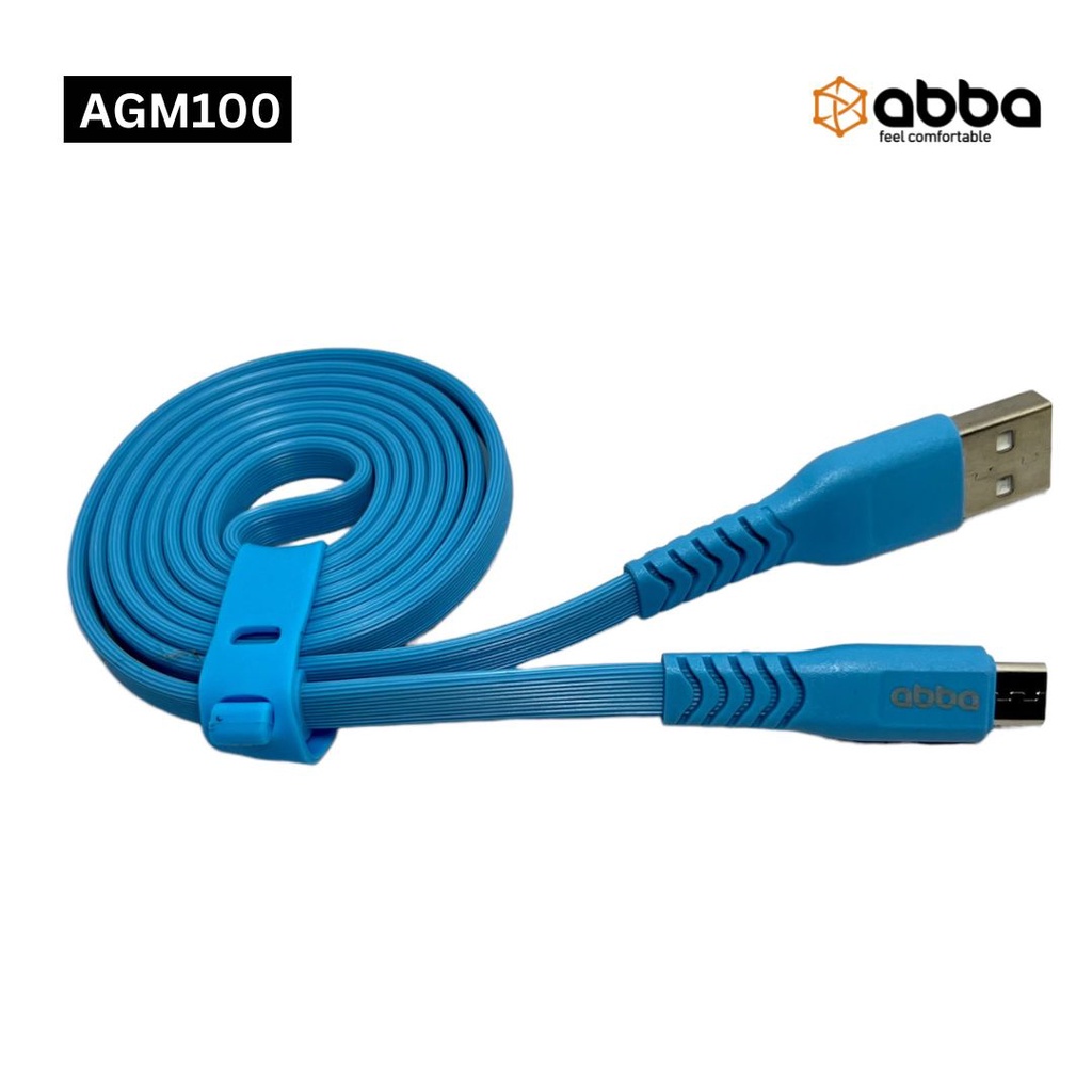 ABBA AGM100-KABEL DATA ABBA AGM100 MIKRO USB 3.0 AMPERE 100CM FAST CHARGING DATA CABLE COLORFUL