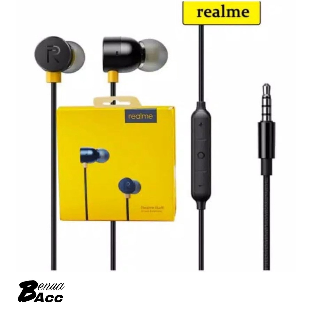 (ba) HF HEADSET MAGNET REALME MA-10 PURE BASS ORIGINAL