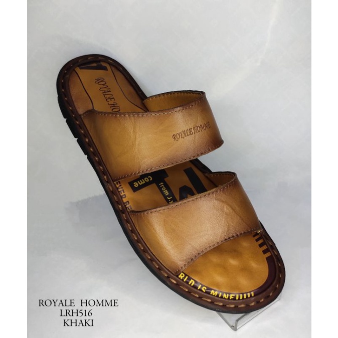 Sandal Pria Royal Homme sandal slide kulit asli